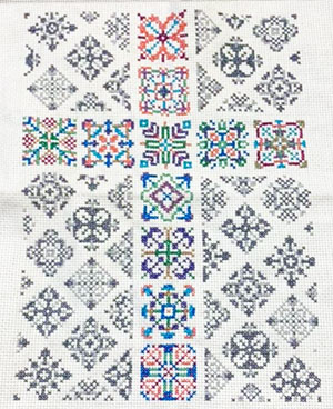 Quaker CROSS stitched by Angela Webster