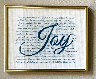 Joy stitched by Danielle Carey