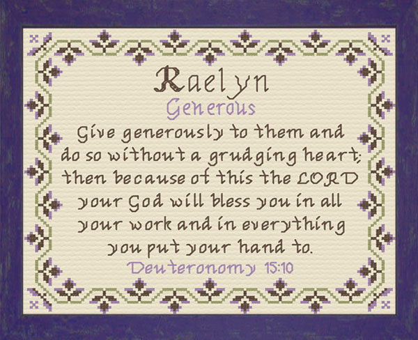 Name Blessings - Raelyn