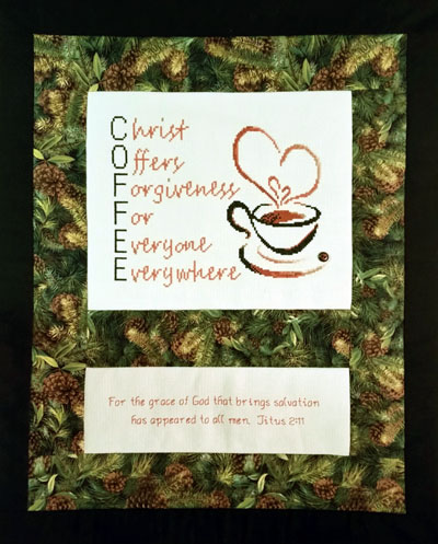 COFFEE stitched by Deanna Noonan