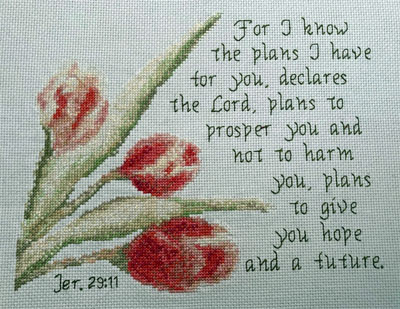 Plans To Give You Hope Stitched by Vicki Geiger