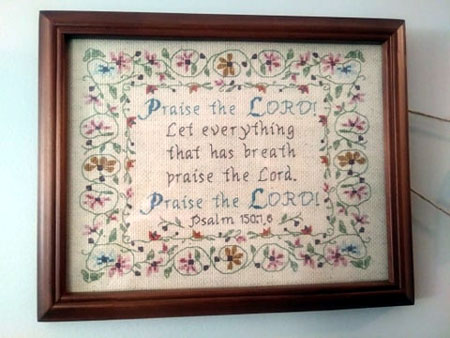 Praise The Lord stitched by Amanda Holberton