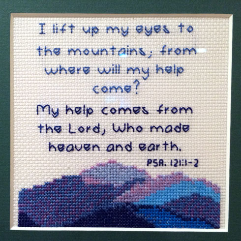 Mountains Stitched by Carolyn Hutchinson