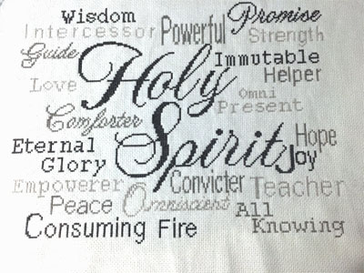 Holy Spirit stitched by Kelly McMahan