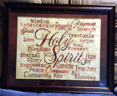 Holy Spirit stitched by Melinda Heim