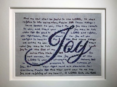 Joy Stitched by Judy Lipcsak