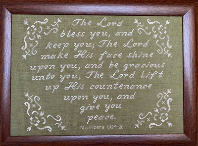 The Lord Bless You stitched by Daniela Drecsun