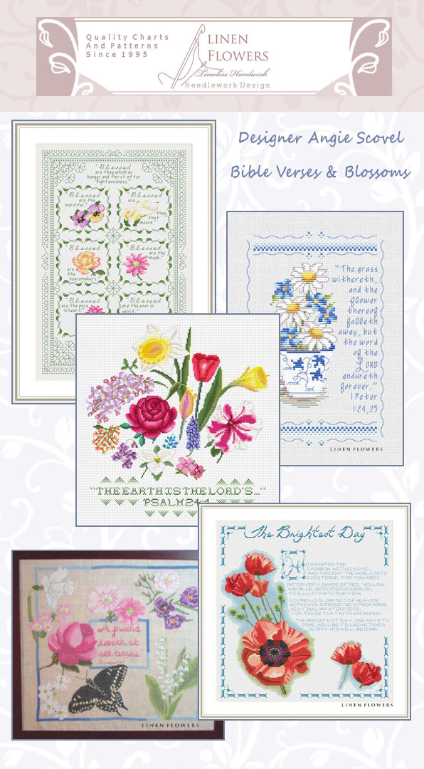Bible Verses and Blossoms - Linen Flowers