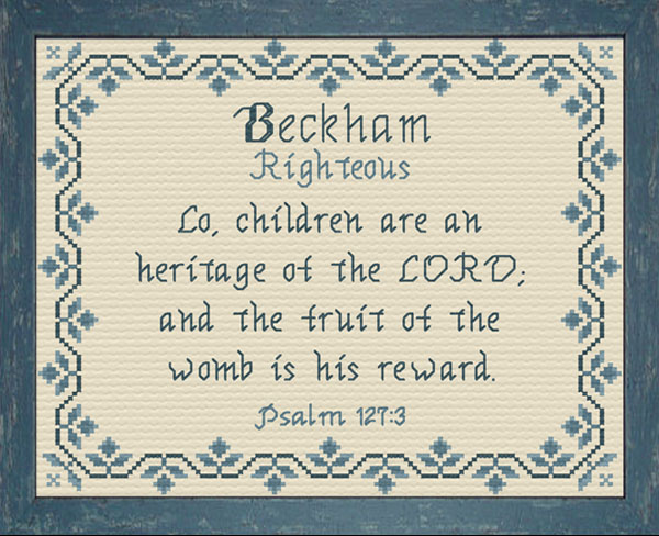 Name Blessings - Beckham