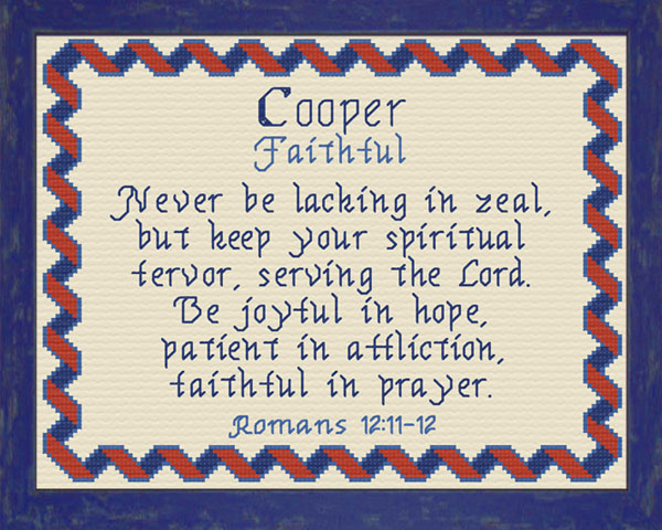 Name Blessings Cooper Personalized Names With Meanings And Bible Verses