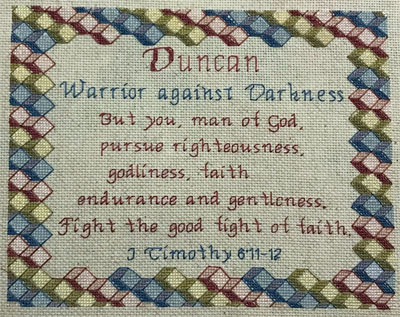 Duncan Stitched by Trish Estes