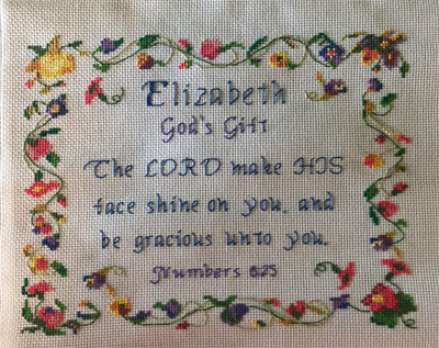 Elizabeth stitched by Trish Estes