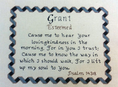Grant stitched by Vicki Giger