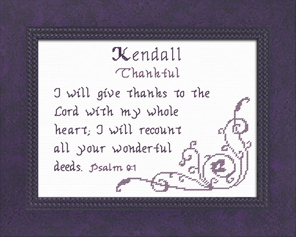 Name Blessings - Kendall2