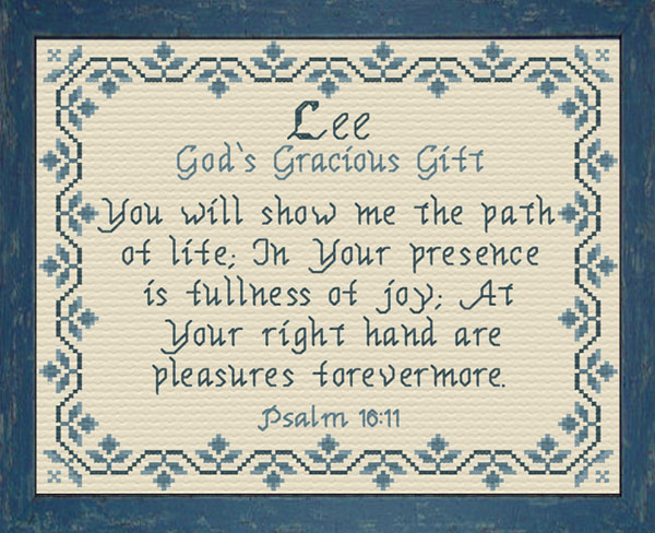 Lee Name Blessings Personalized Names with Meanings and Bible Verses