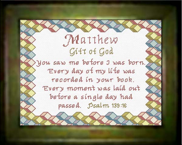 Name Blessings Matthew Personalized Names With Meanings And Bible 