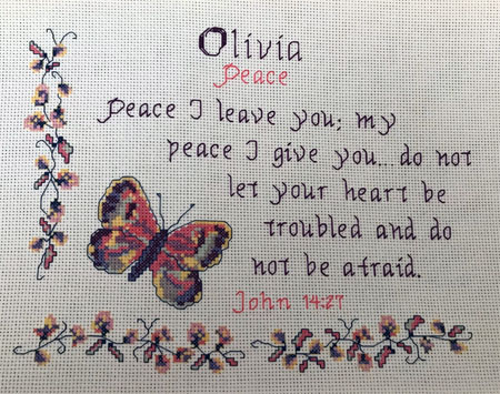 Olivia 2 stitched by Trish Estes