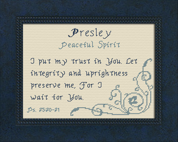Name Blessings - Presley